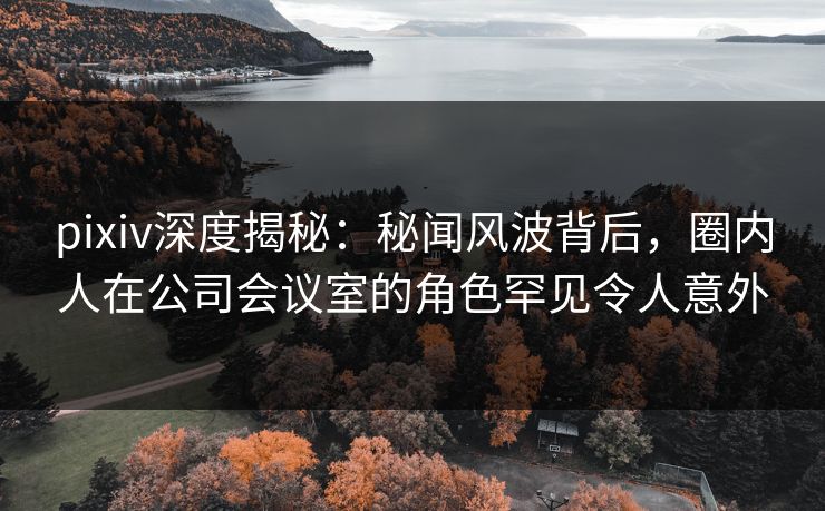 pixiv深度揭秘：秘闻风波背后，圈内人在公司会议室的角色罕见令人意外