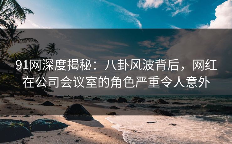 91网深度揭秘：八卦风波背后，网红在公司会议室的角色严重令人意外